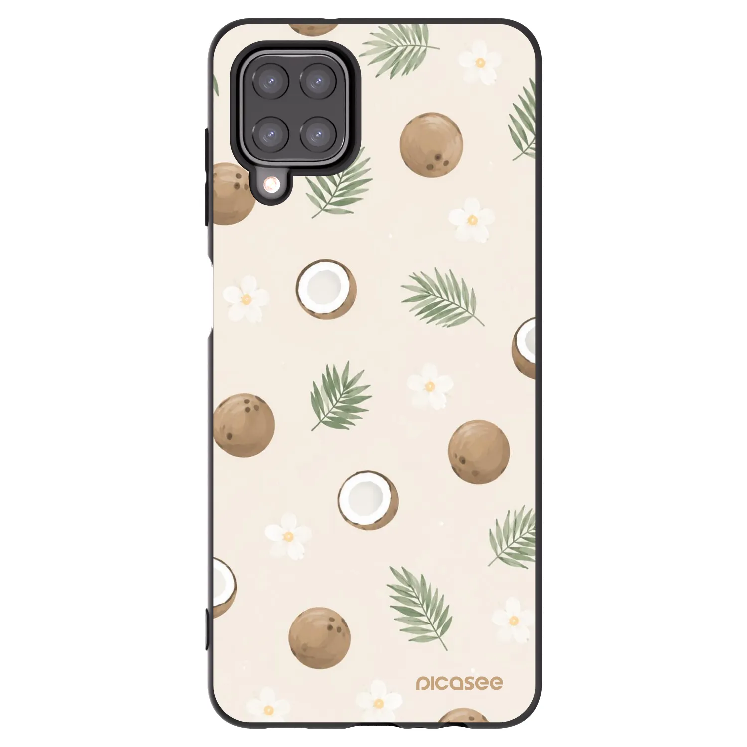 Picasee fekete szilikon tok az alábbi mobiltelefonokra Samsung Galaxy A12 A125F - Coconut Breeze