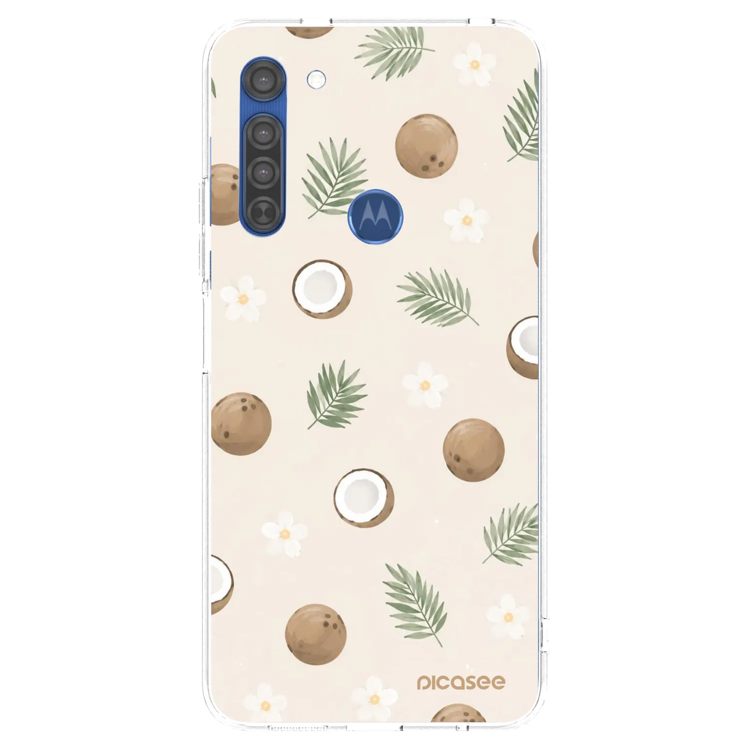 Picasee átlátszó szilikon tok az alábbi mobiltelefonokra Motorola Moto G8 - Coconut Breeze
