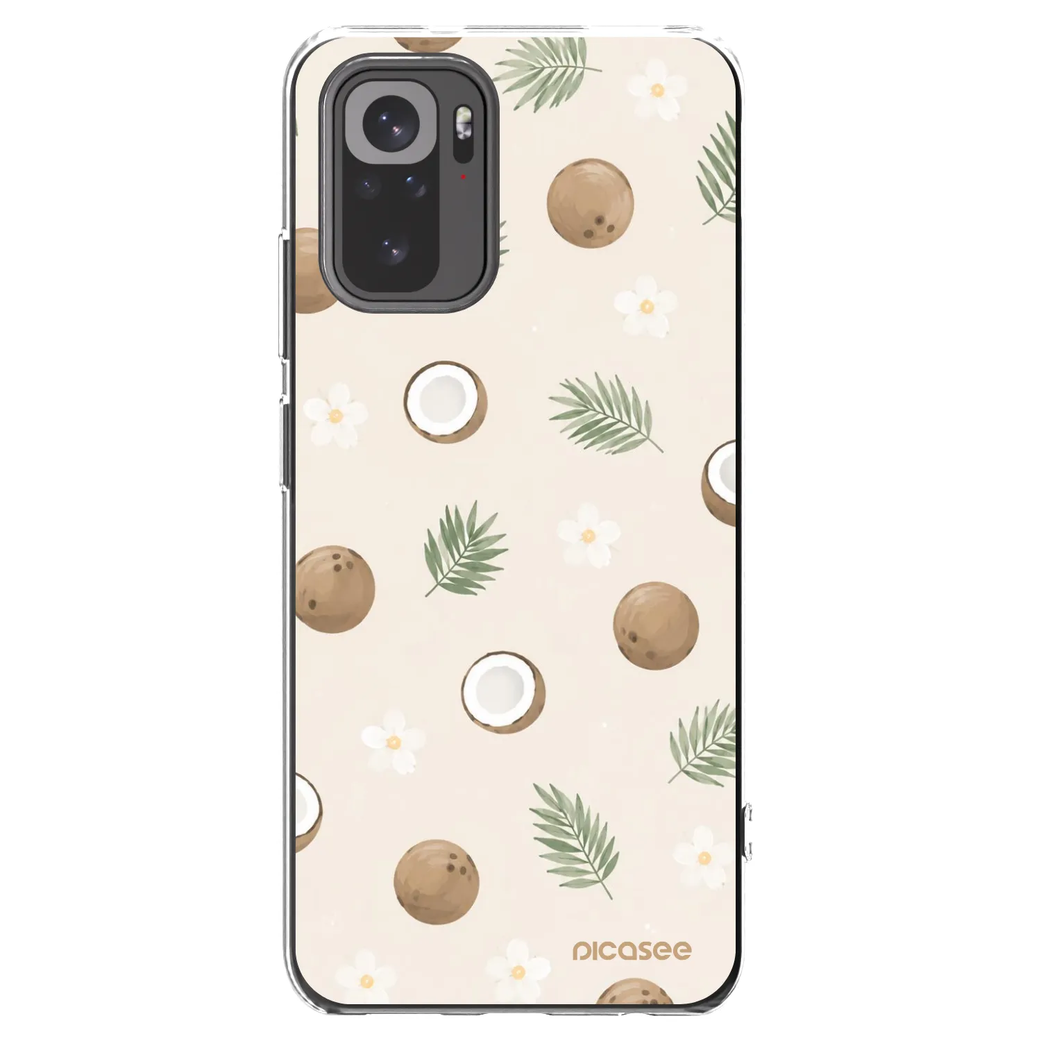 Picasee átlátszó szilikon tok az alábbi mobiltelefonokra Xiaomi Redmi Note 10 - Coconut Breeze