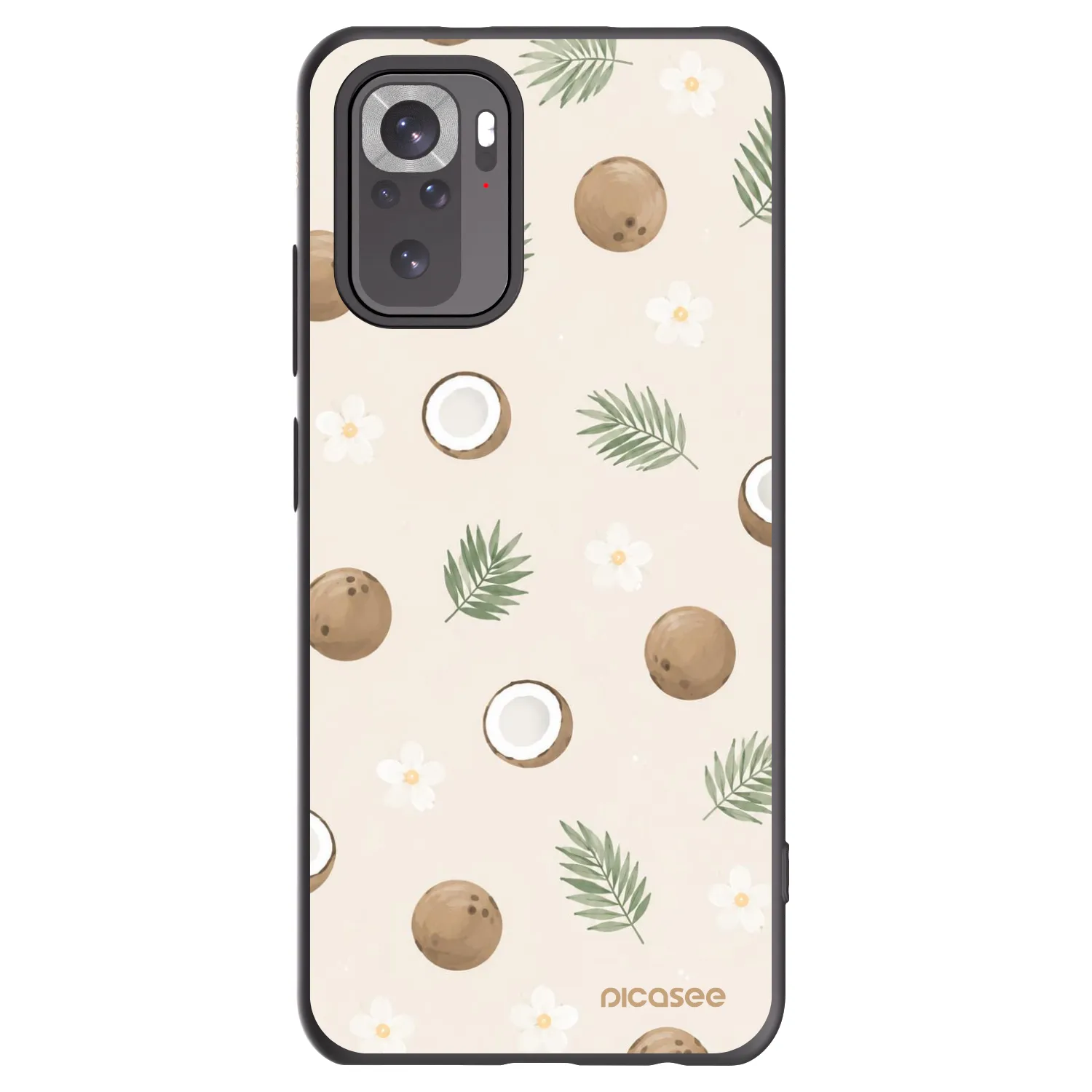 Picasee fekete szilikon tok az alábbi mobiltelefonokra Xiaomi Redmi Note 10 - Coconut Breeze