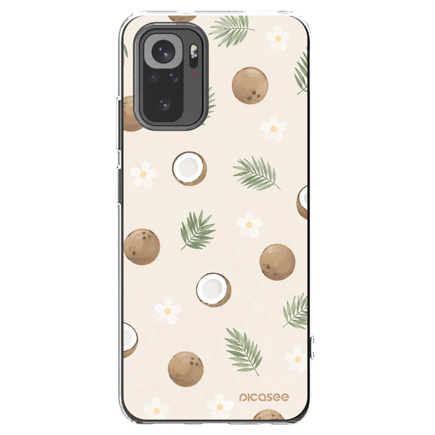 Picasee átlátszó szilikon tok az alábbi mobiltelefonokra Xiaomi Redmi Note 10S - Coconut Breeze