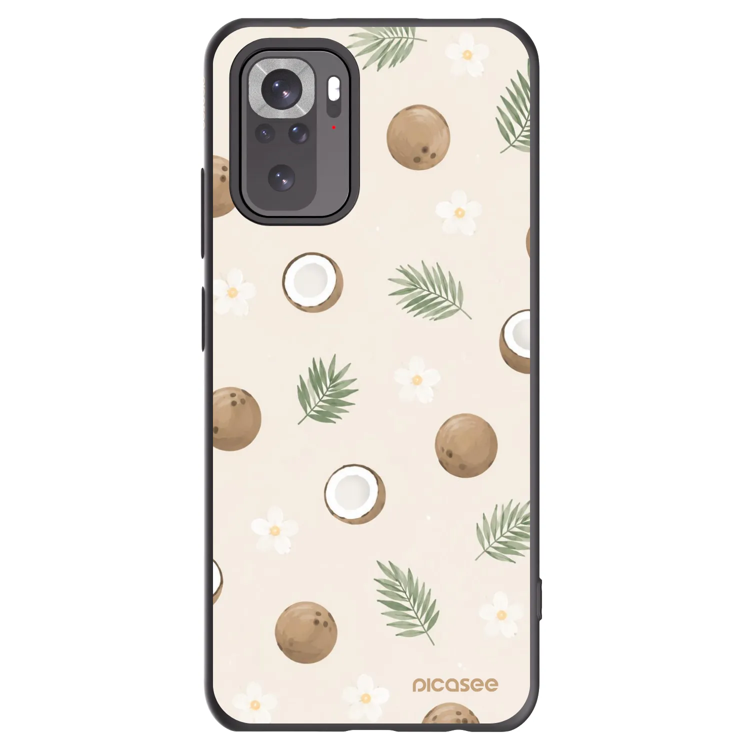 Picasee fekete szilikon tok az alábbi mobiltelefonokra Xiaomi Redmi Note 10S - Coconut Breeze