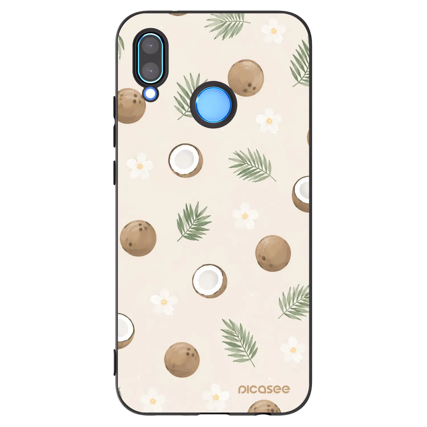 Picasee fekete szilikon tok az alábbi mobiltelefonokra Huawei P20 Lite - Coconut Breeze