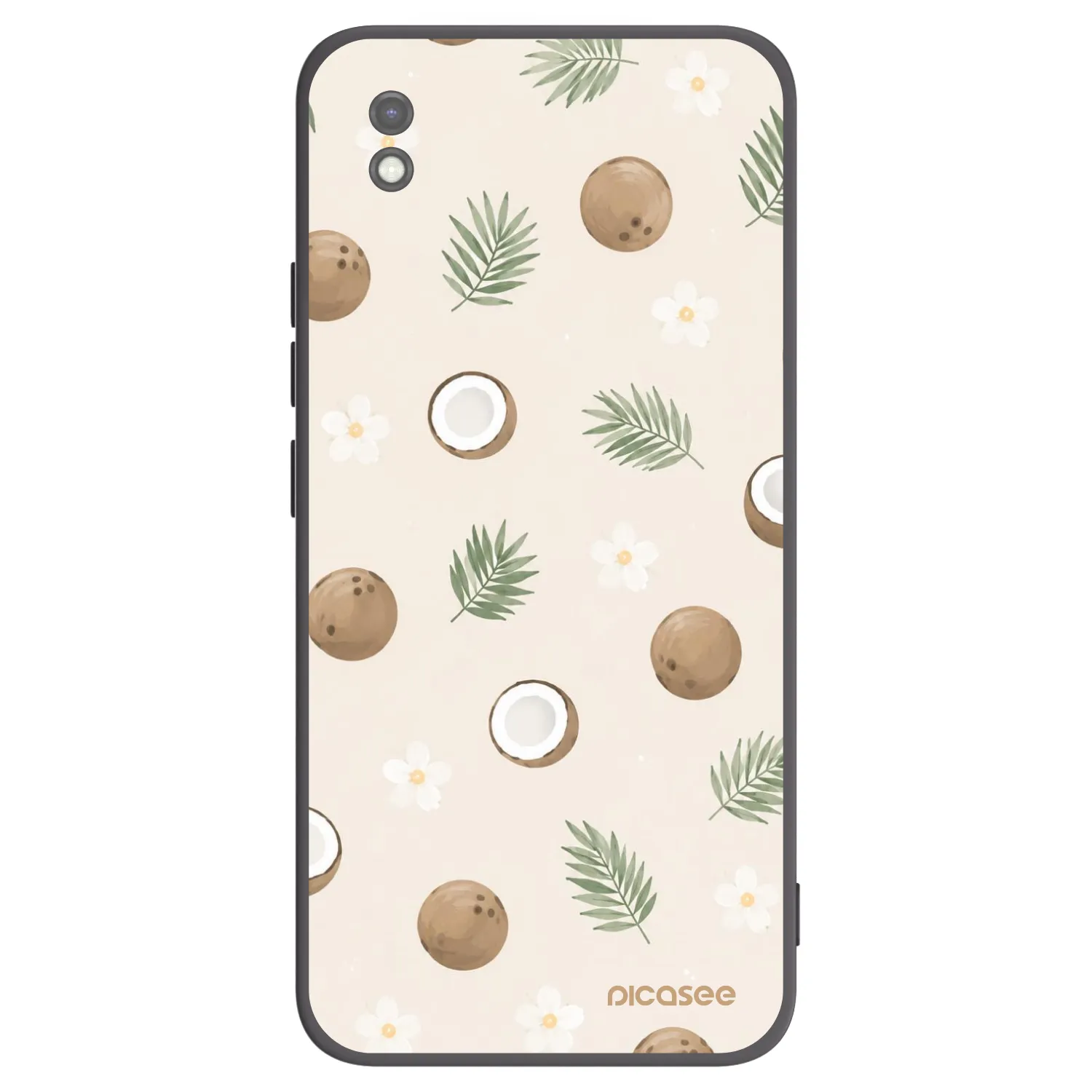 Picasee fekete szilikon tok az alábbi mobiltelefonokra Xiaomi Redmi 9AT - Coconut Breeze