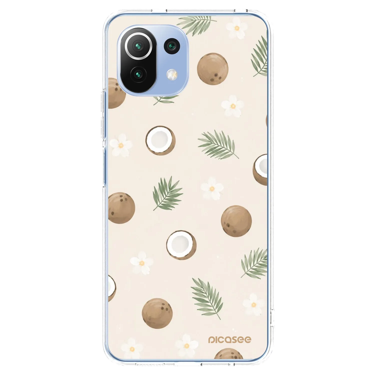 Picasee átlátszó szilikon tok az alábbi mobiltelefonokra Xiaomi Mi 11 Lite - Coconut Breeze