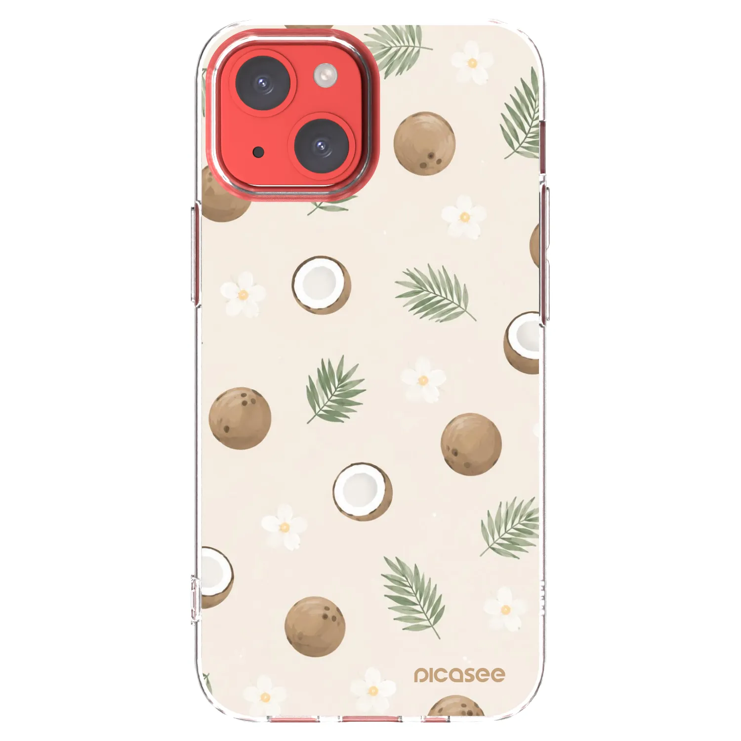 Picasee átlátszó szilikon tok az alábbi mobiltelefonokra Apple iPhone 13 mini - Coconut Breeze