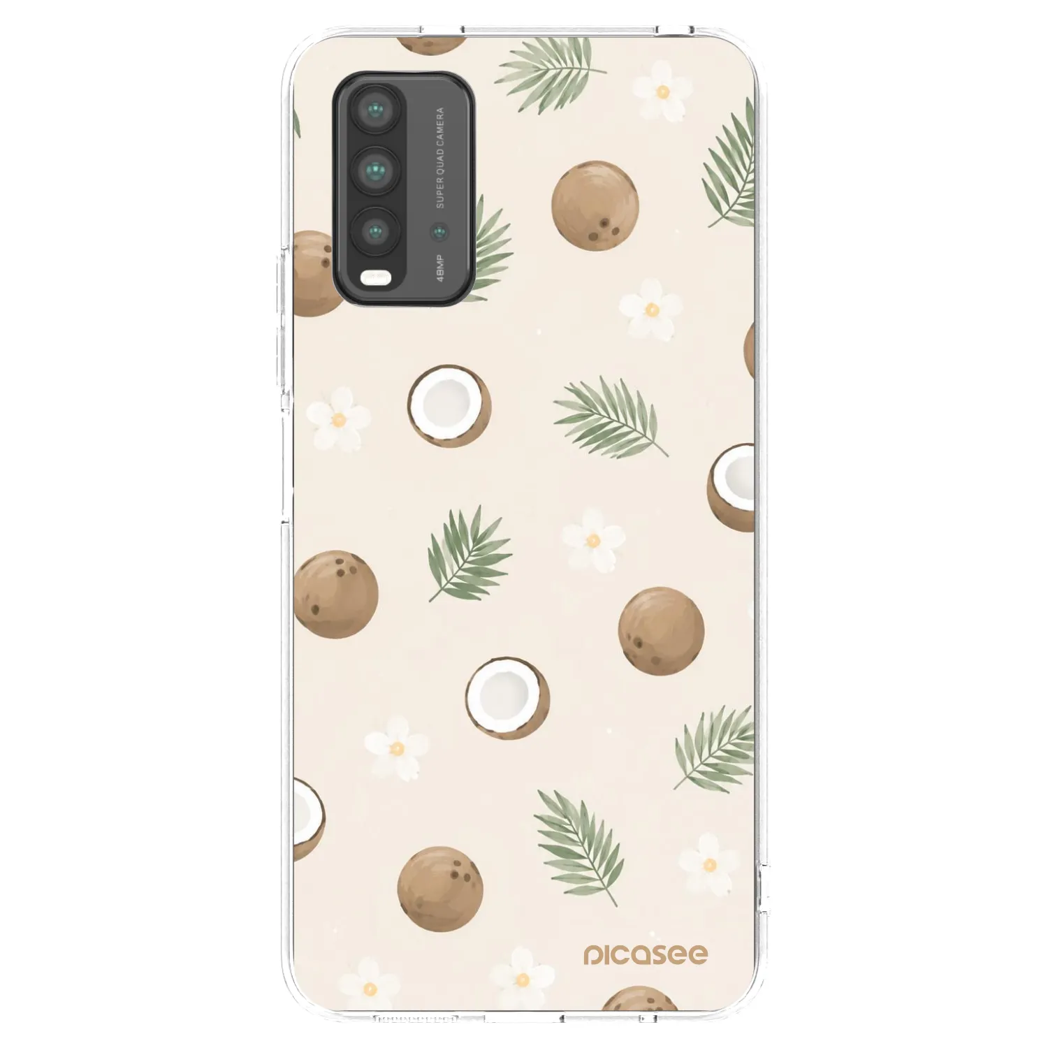 Picasee átlátszó szilikon tok az alábbi mobiltelefonokra Xiaomi Redmi 9T - Coconut Breeze