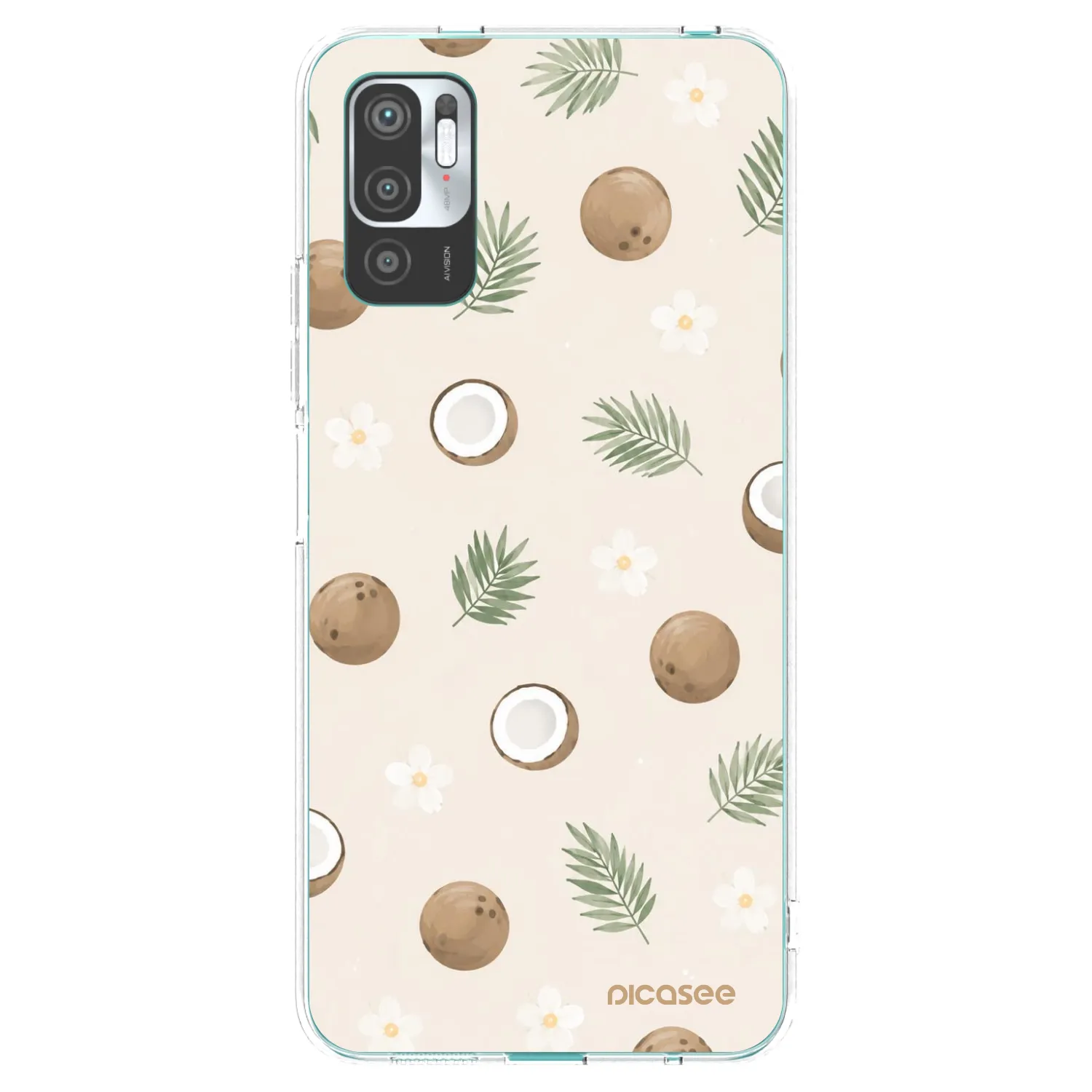 Picasee átlátszó szilikon tok az alábbi mobiltelefonokra Xiaomi Redmi Note 10 5G - Coconut Breeze