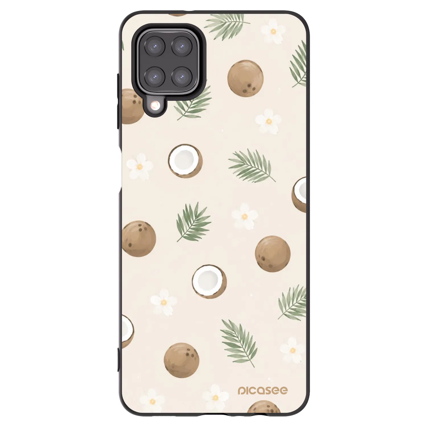 Picasee fekete szilikon tok az alábbi mobiltelefonokra Samsung Galaxy M12 M127F - Coconut Breeze