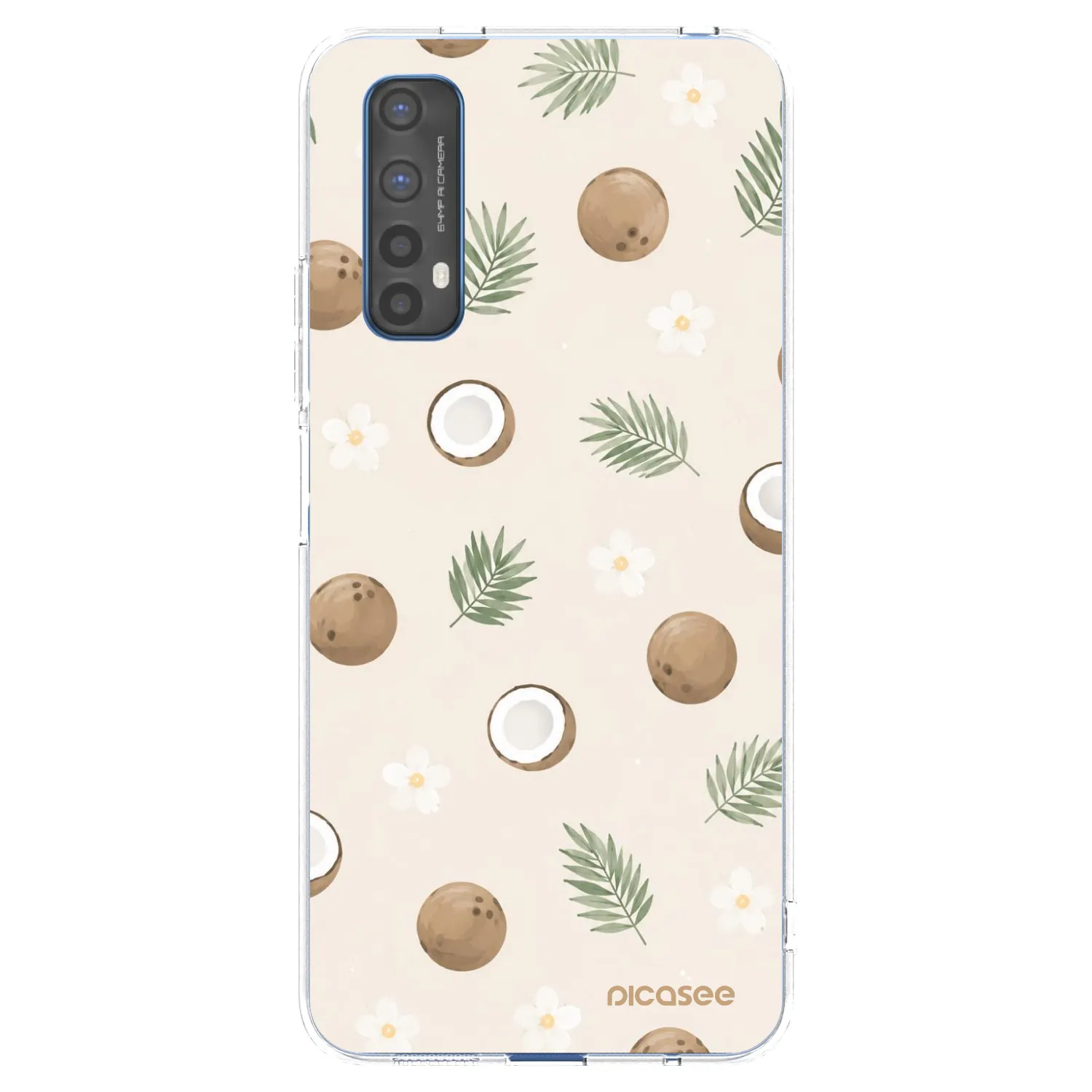 Picasee átlátszó szilikon tok az alábbi mobiltelefonokra Realme 7 - Coconut Breeze
