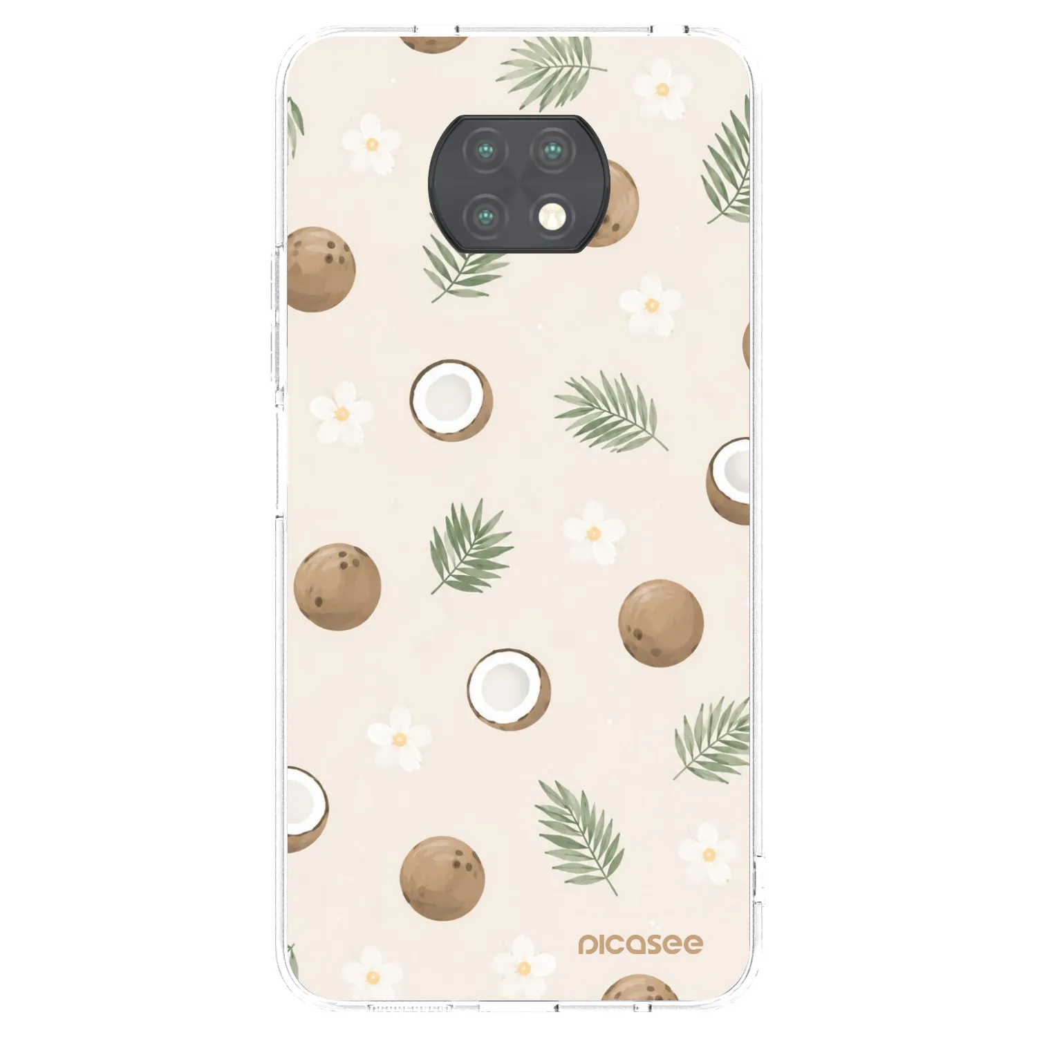 Picasee átlátszó szilikon tok az alábbi mobiltelefonokra Xiaomi Redmi Note 9T - Coconut Breeze
