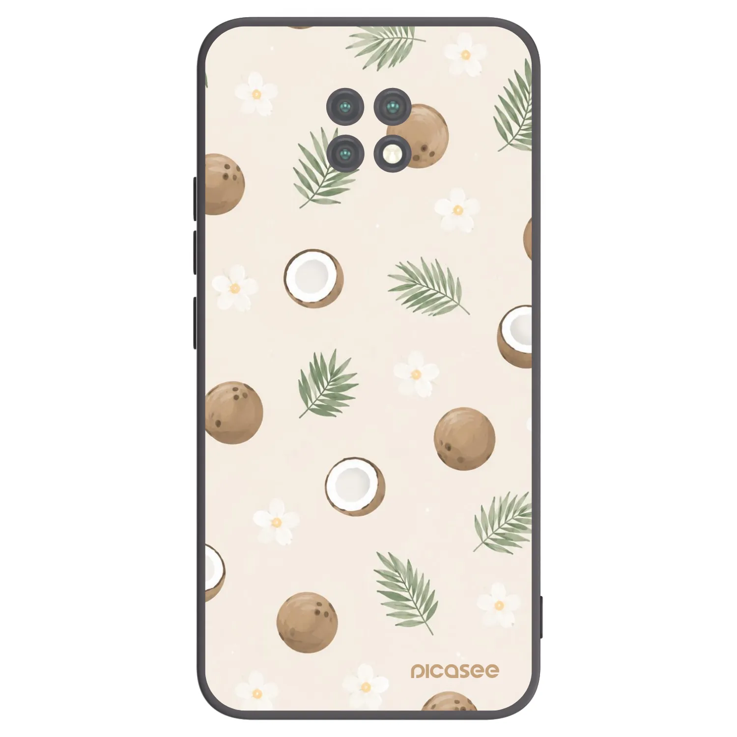 Picasee fekete szilikon tok az alábbi mobiltelefonokra Xiaomi Redmi Note 9T - Coconut Breeze