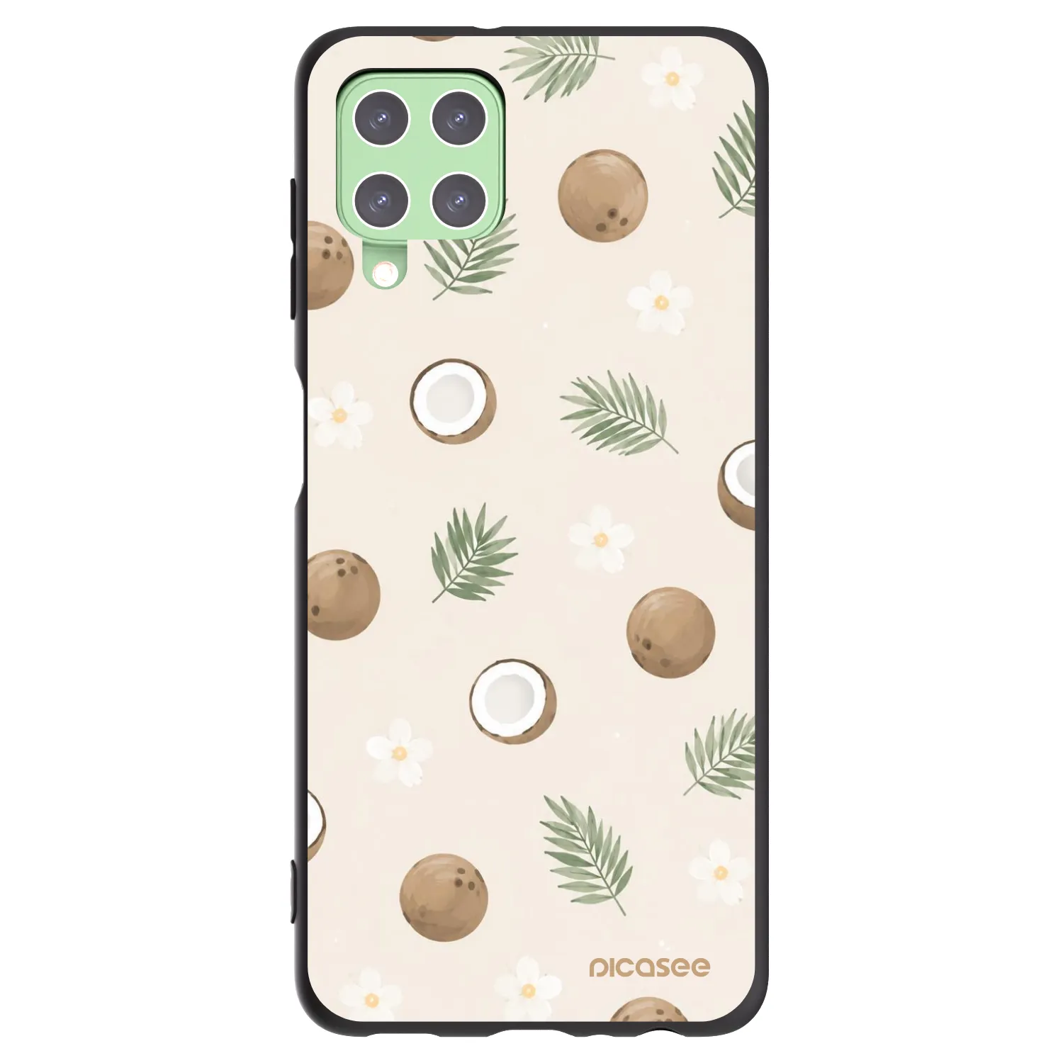 Picasee fekete szilikon tok az alábbi mobiltelefonokra Samsung Galaxy A22 A225F 4G - Coconut Breeze