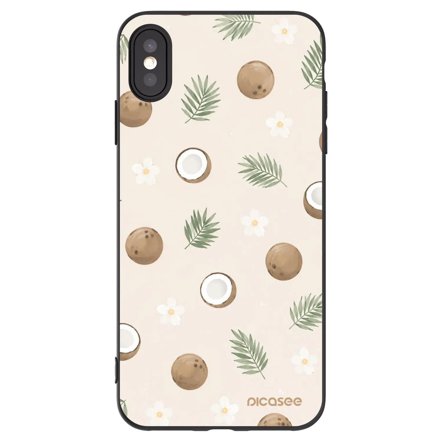 Picasee fekete szilikon tok az alábbi mobiltelefonokra Apple iPhone XS Max - Coconut Breeze