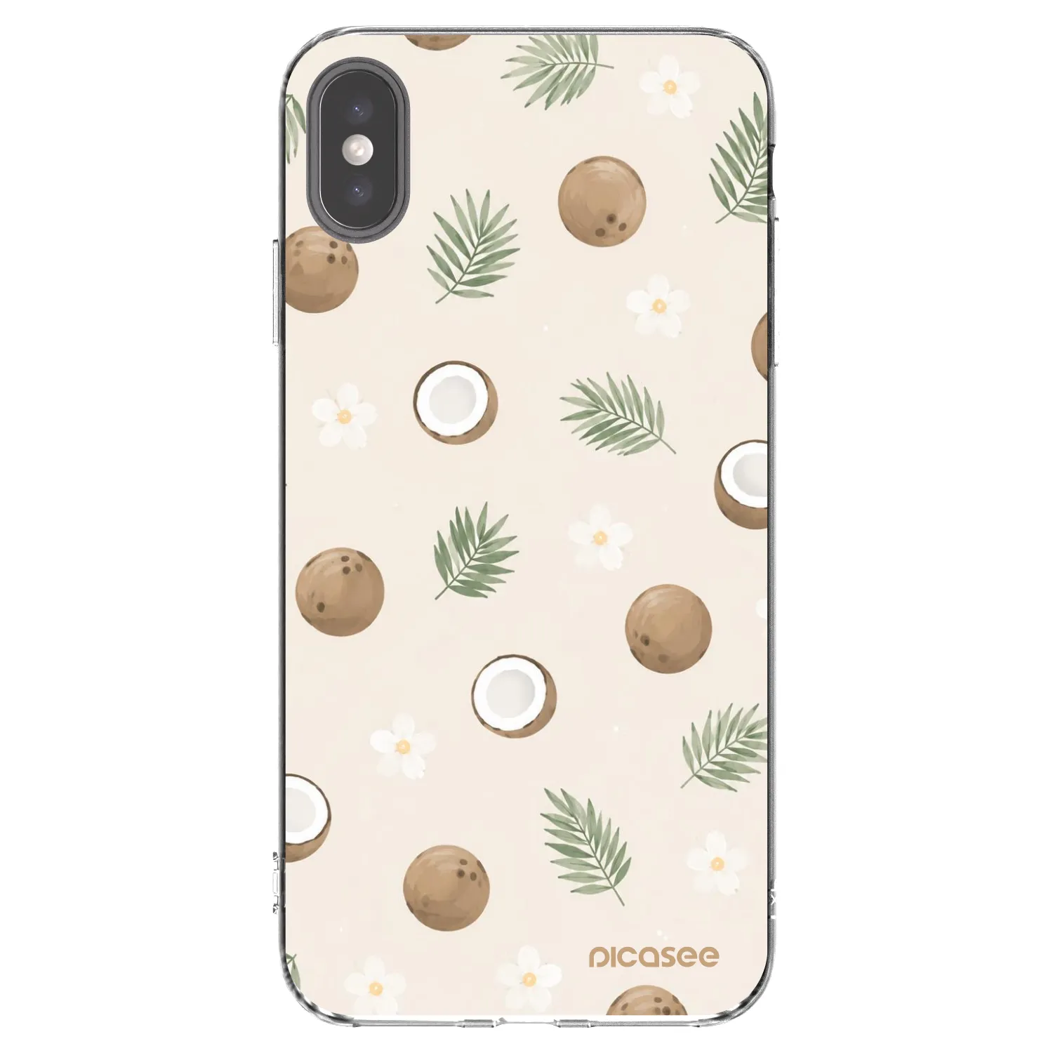 Picasee átlátszó szilikon tok az alábbi mobiltelefonokra Apple iPhone XS Max - Coconut Breeze