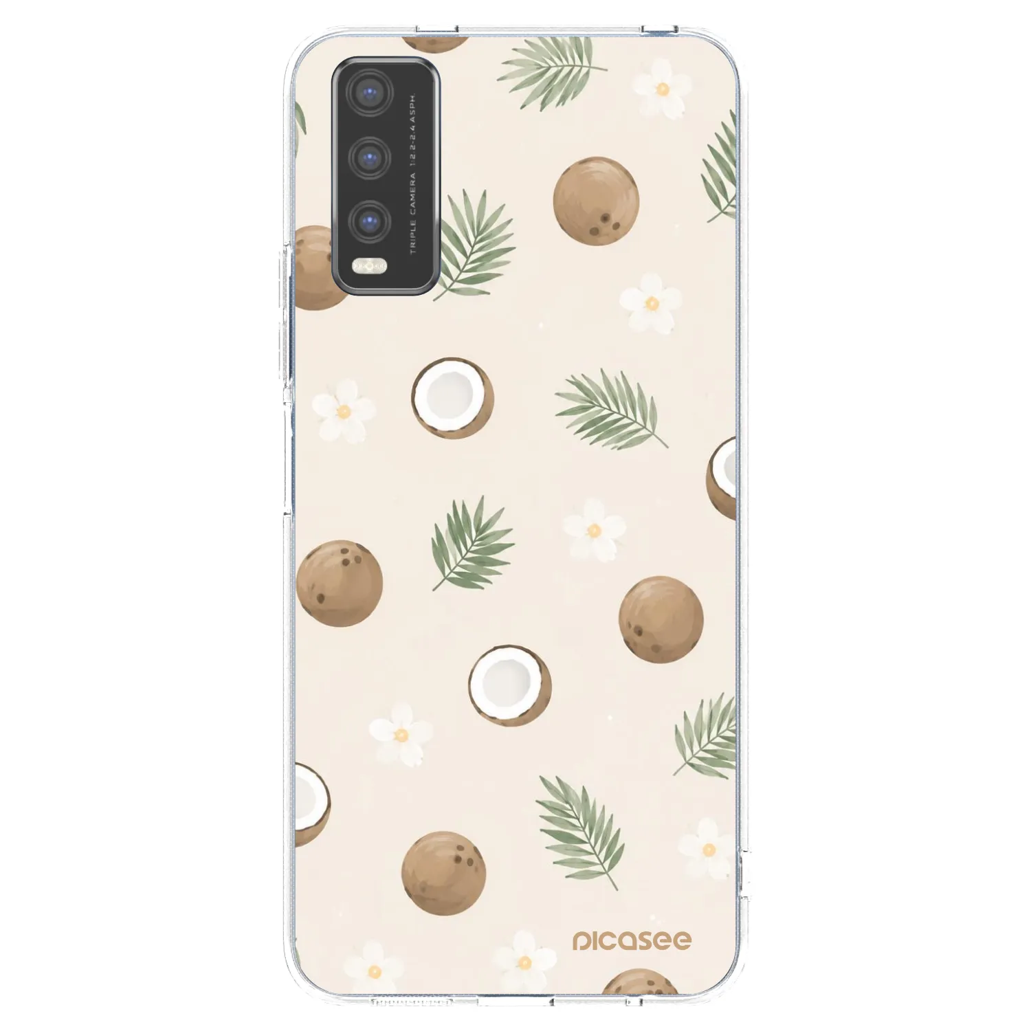 Picasee átlátszó szilikon tok az alábbi mobiltelefonokra Vivo Y20s - Coconut Breeze