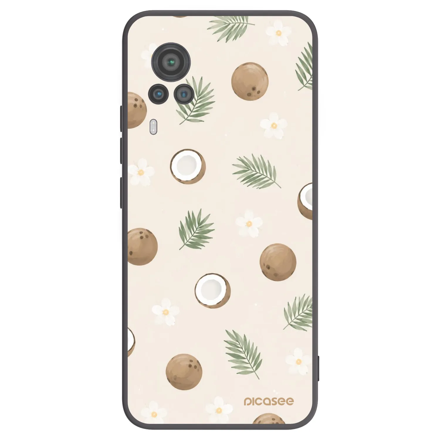 Picasee fekete szilikon tok az alábbi mobiltelefonokra Vivo X60 Pro 5G - Coconut Breeze