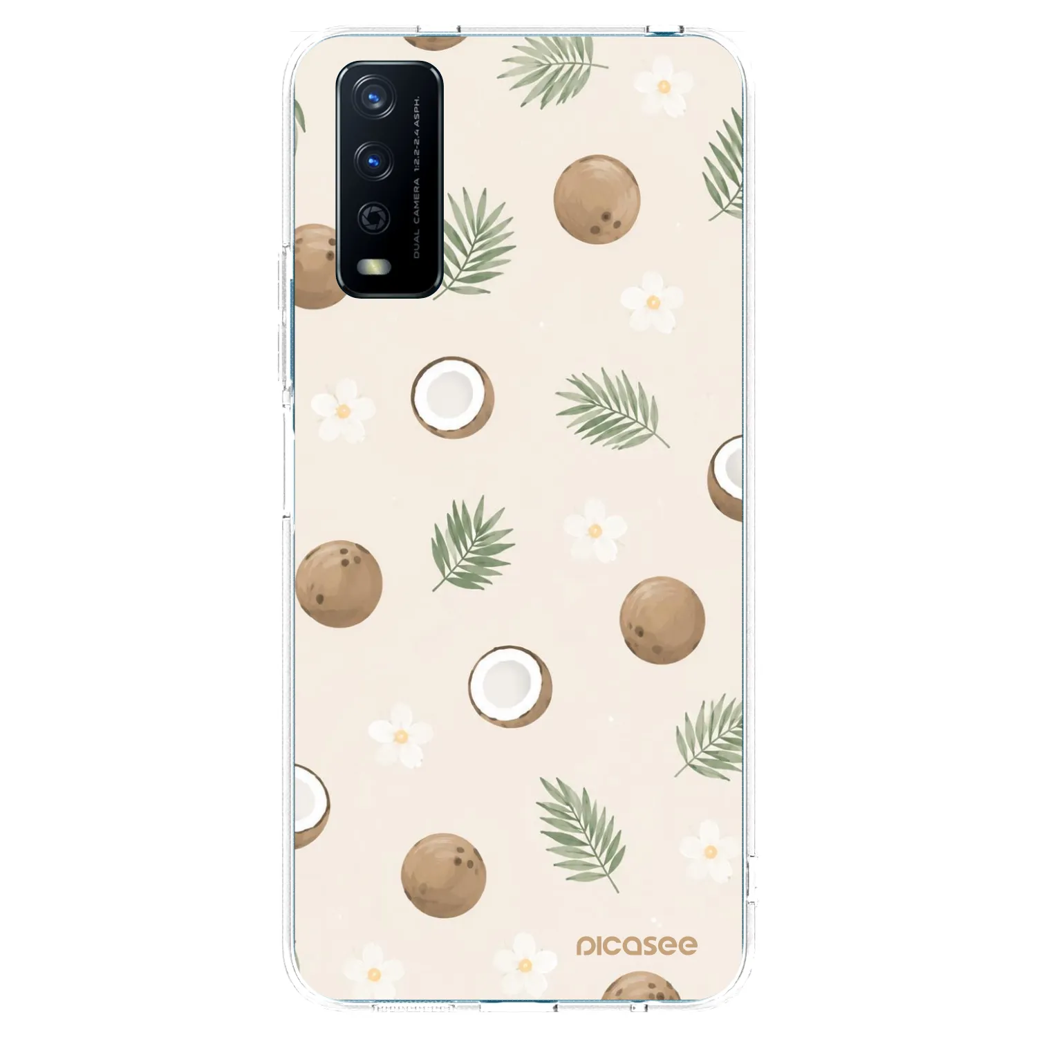 Picasee átlátszó szilikon tok az alábbi mobiltelefonokra Vivo Y11s - Coconut Breeze