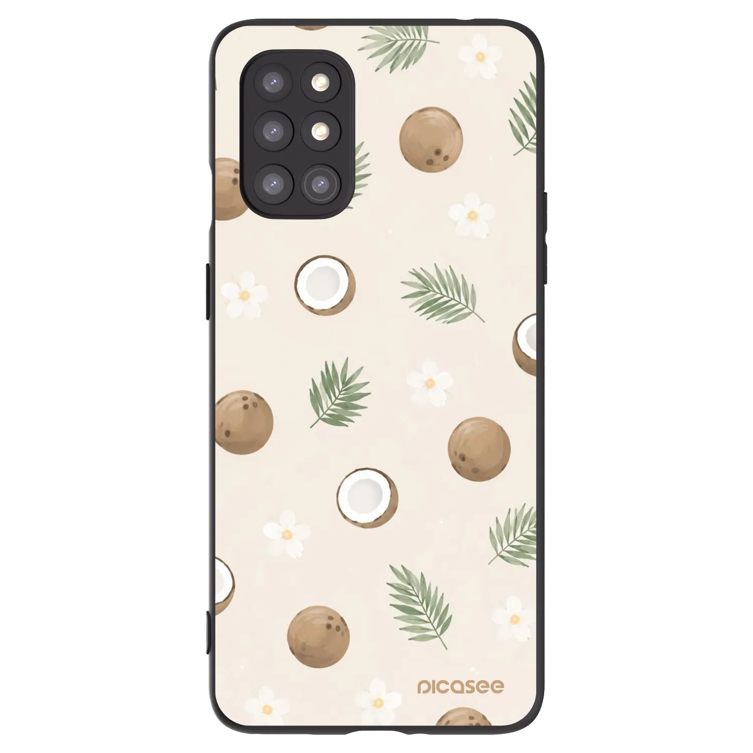 Picasee fekete szilikon tok az alábbi mobiltelefonokra OnePlus 8T - Coconut Breeze