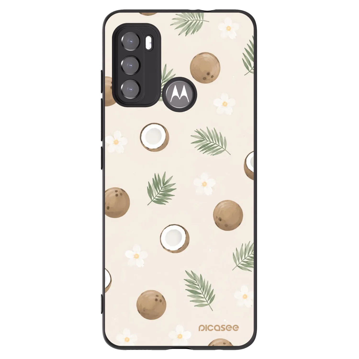 Picasee fekete szilikon tok az alábbi mobiltelefonokra Motorola Moto G60 - Coconut Breeze
