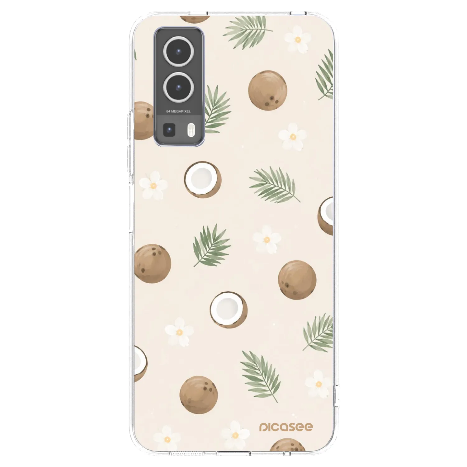 Picasee átlátszó szilikon tok az alábbi mobiltelefonokra Vivo Y72 5G - Coconut Breeze