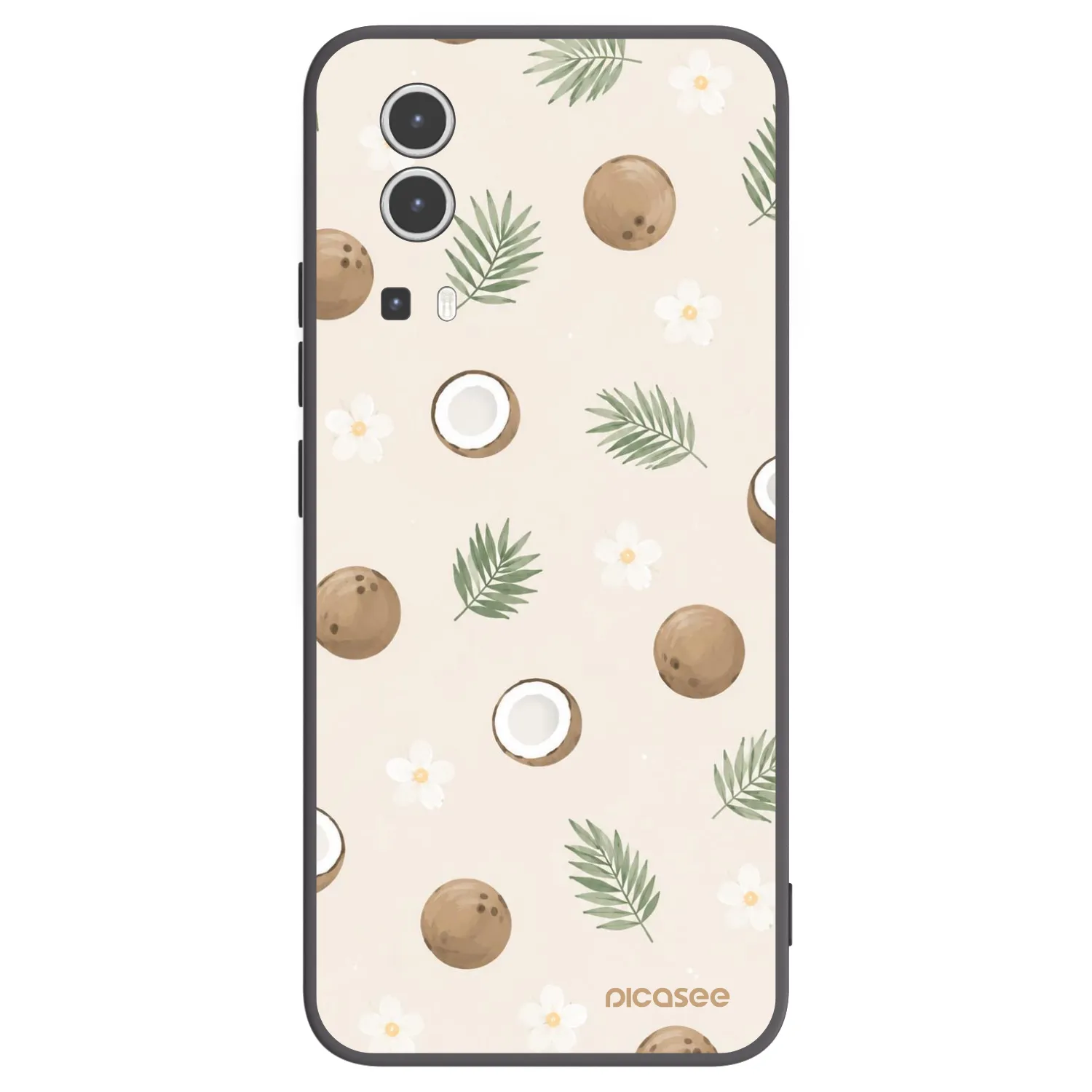Picasee fekete szilikon tok az alábbi mobiltelefonokra Vivo Y72 5G - Coconut Breeze