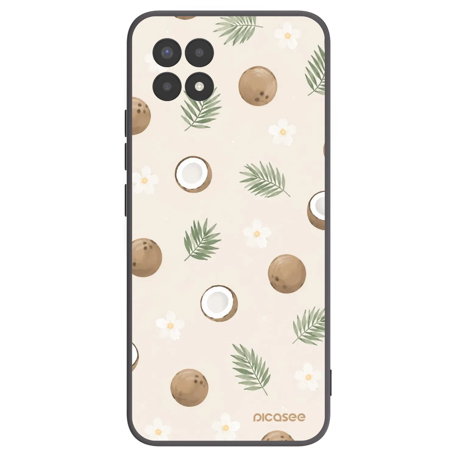 Picasee fekete szilikon tok az alábbi mobiltelefonokra Realme 8i - Coconut Breeze