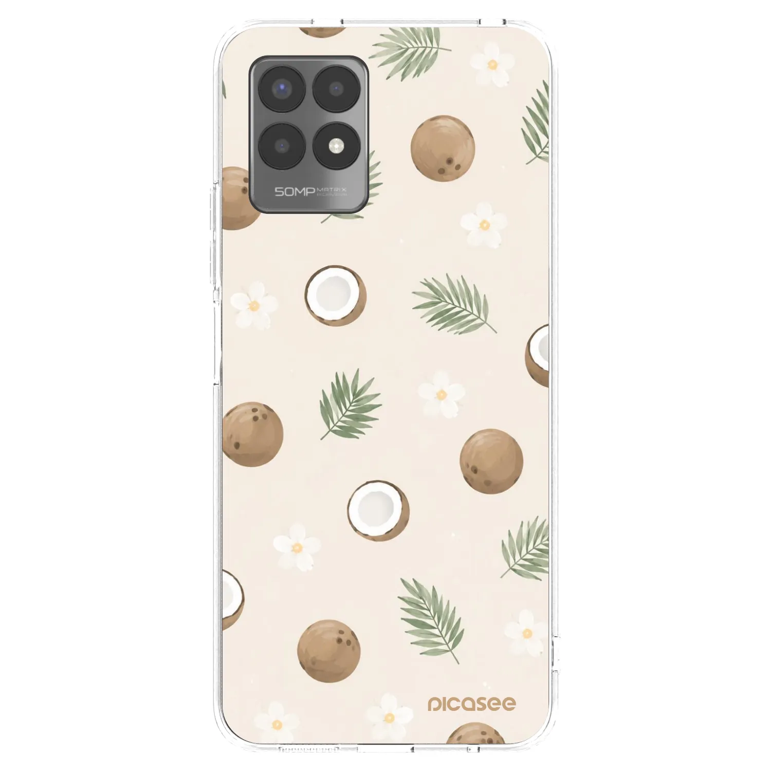 Picasee átlátszó szilikon tok az alábbi mobiltelefonokra Realme 8i - Coconut Breeze