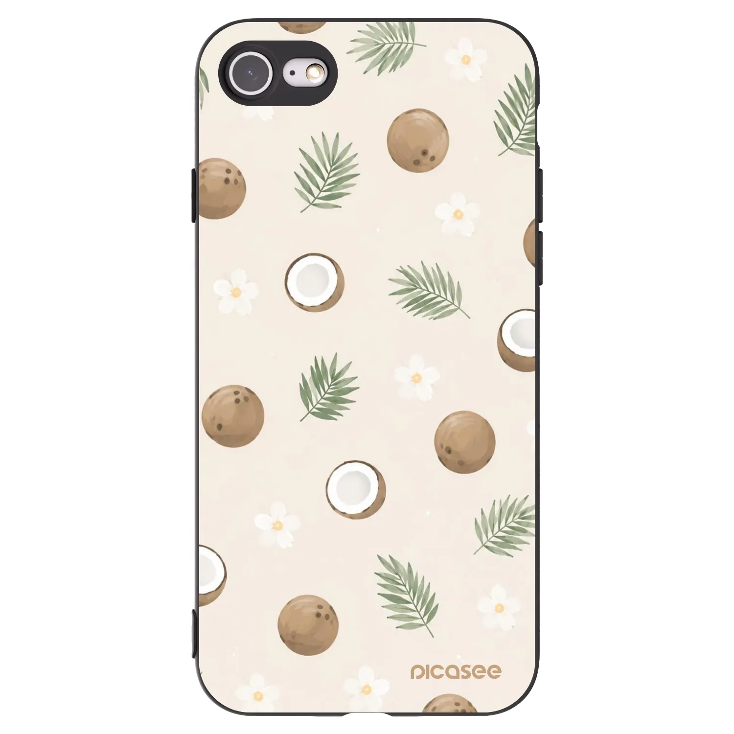 Picasee fekete szilikon tok az alábbi mobiltelefonokra Apple iPhone SE 2022 - Coconut Breeze
