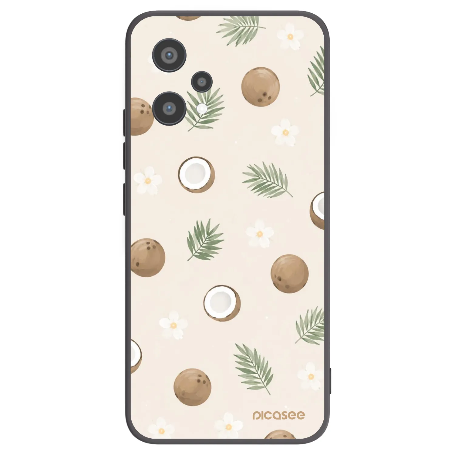 Picasee fekete szilikon tok az alábbi mobiltelefonokra Realme 9 Pro 5G - Coconut Breeze