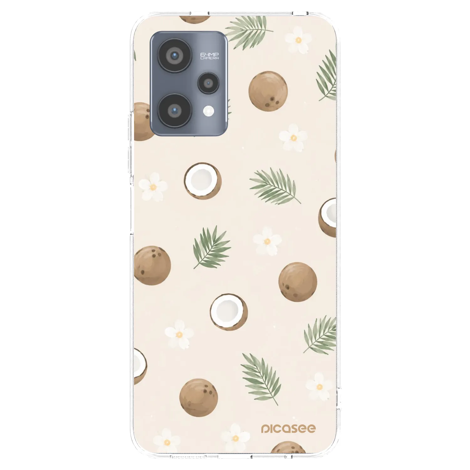 Picasee átlátszó szilikon tok az alábbi mobiltelefonokra Realme 9 Pro 5G - Coconut Breeze
