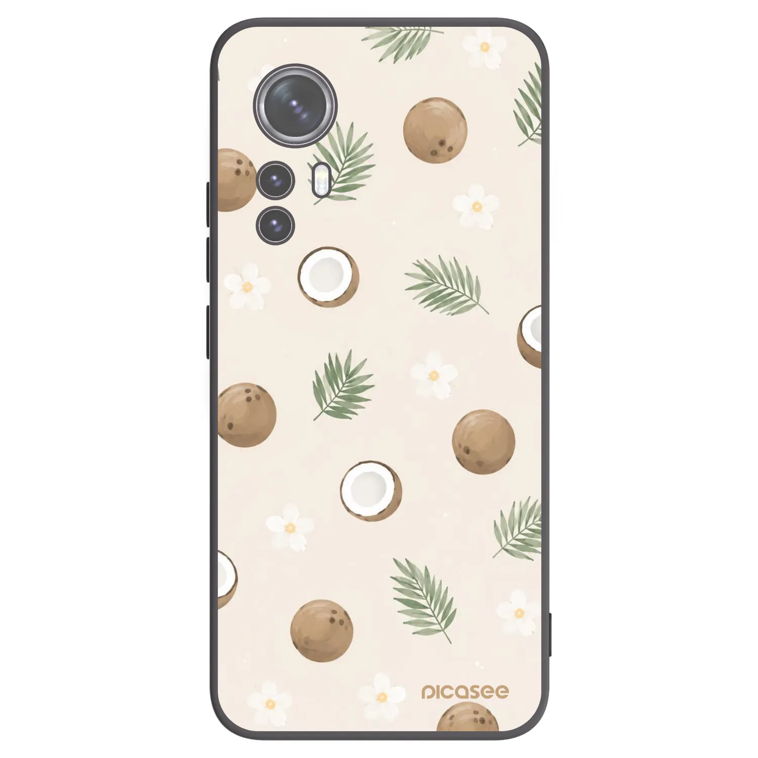 Picasee fekete szilikon tok az alábbi mobiltelefonokra Xiaomi 12 - Coconut Breeze