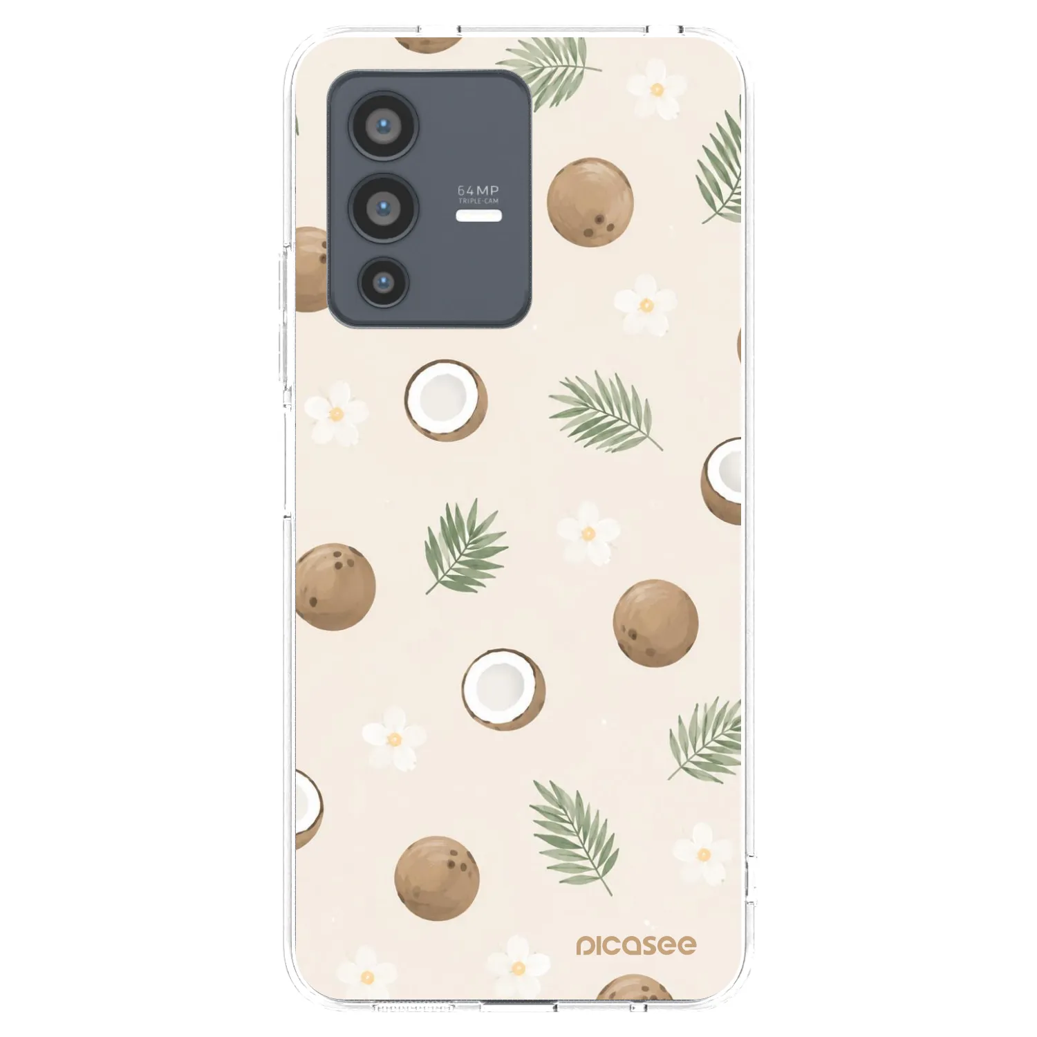 Picasee átlátszó szilikon tok az alábbi mobiltelefonokra Vivo V23 5G - Coconut Breeze