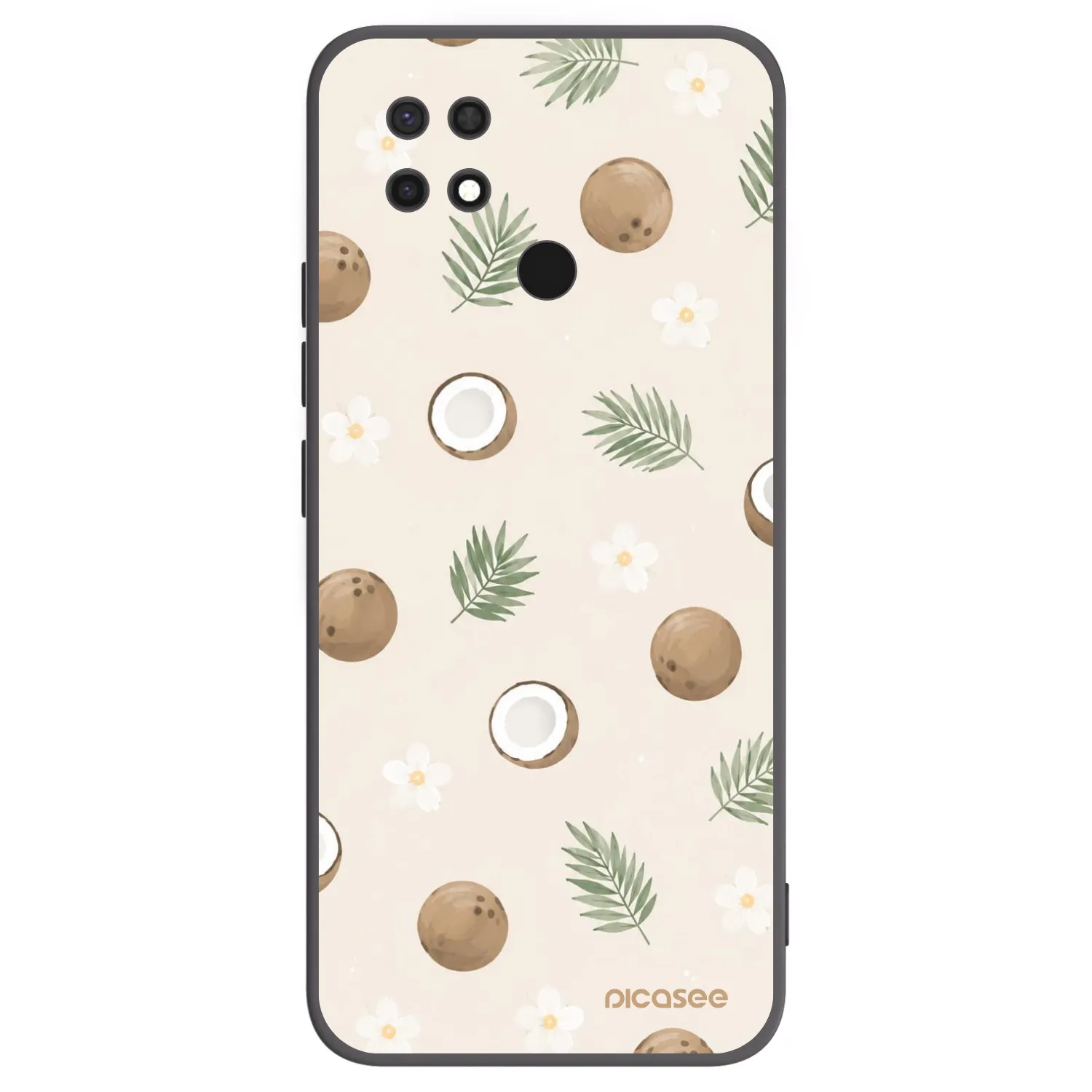 Picasee fekete szilikon tok az alábbi mobiltelefonokra Xiaomi Redmi 10C - Coconut Breeze