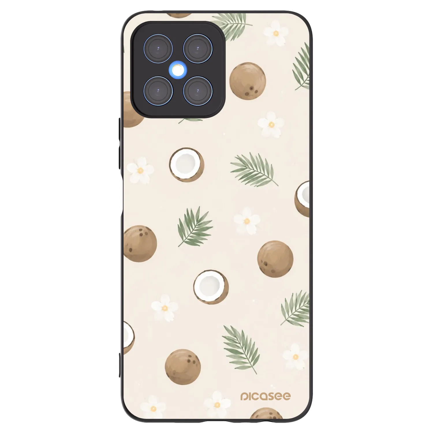 Picasee fekete szilikon tok az alábbi mobiltelefonokra Honor X8 4G - Coconut Breeze