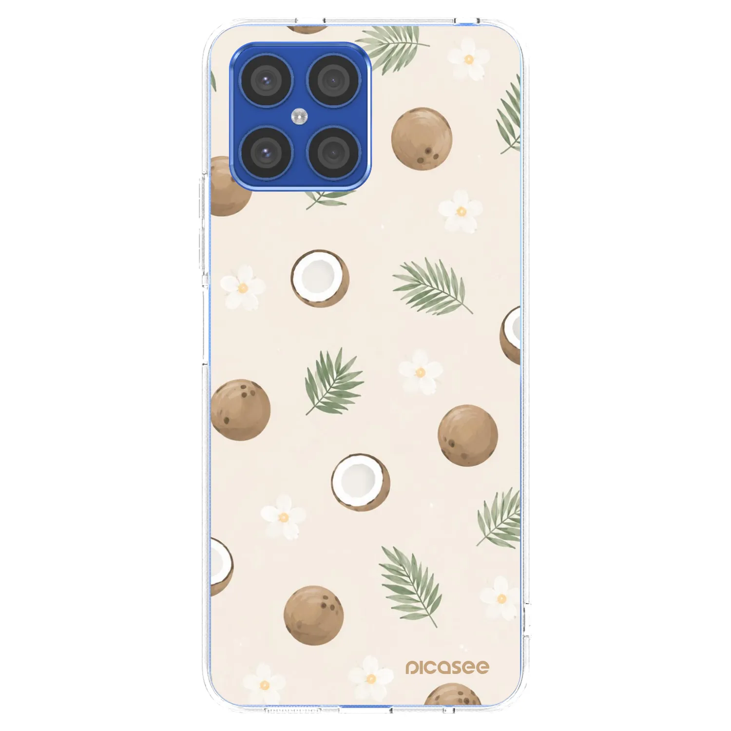 Picasee átlátszó szilikon tok az alábbi mobiltelefonokra Honor X8 4G - Coconut Breeze