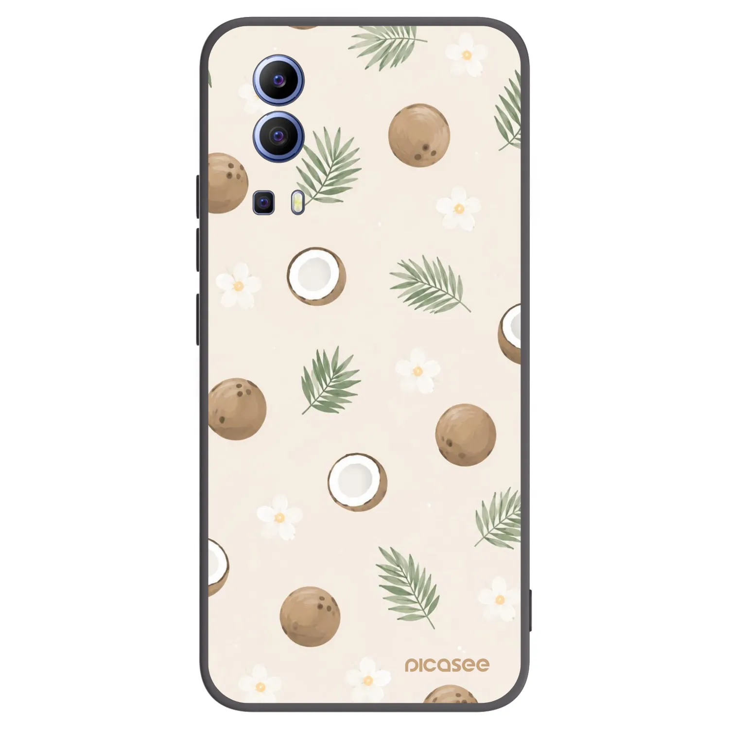 Picasee fekete szilikon tok az alábbi mobiltelefonokra Vivo Y52 5G - Coconut Breeze
