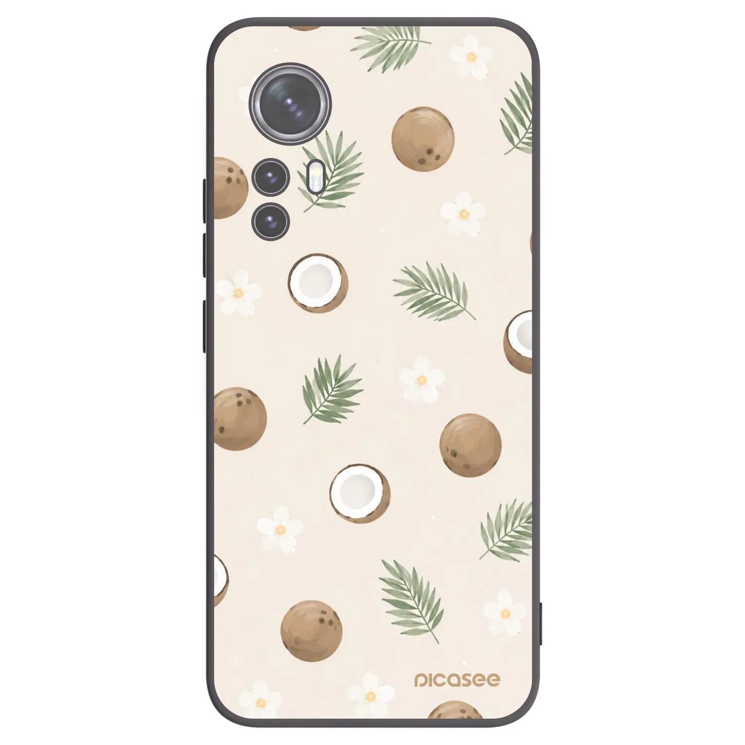 Picasee fekete szilikon tok az alábbi mobiltelefonokra Xiaomi 12X - Coconut Breeze