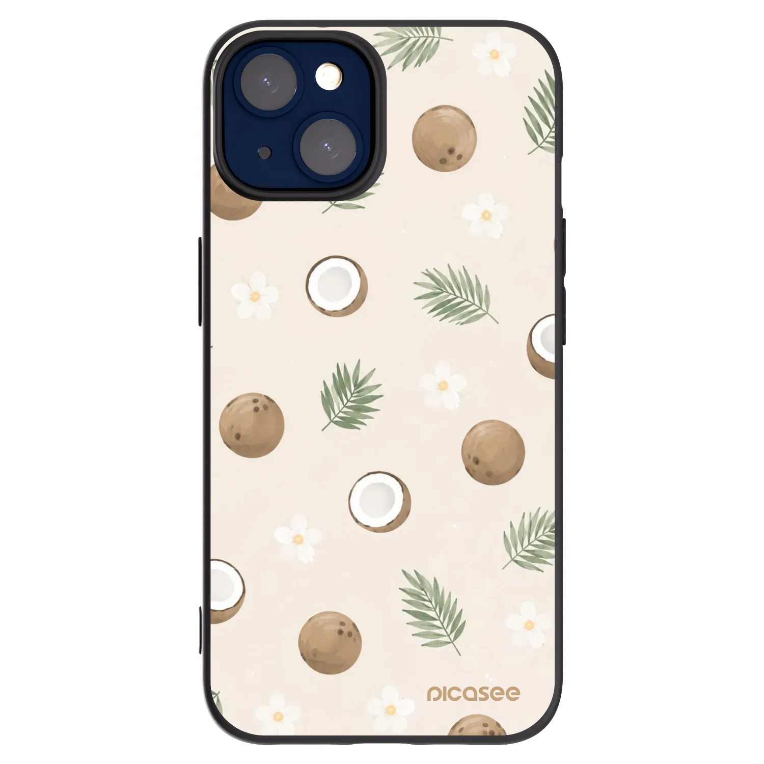 Picasee fekete szilikon tok az alábbi mobiltelefonokra Apple iPhone 14 - Coconut Breeze