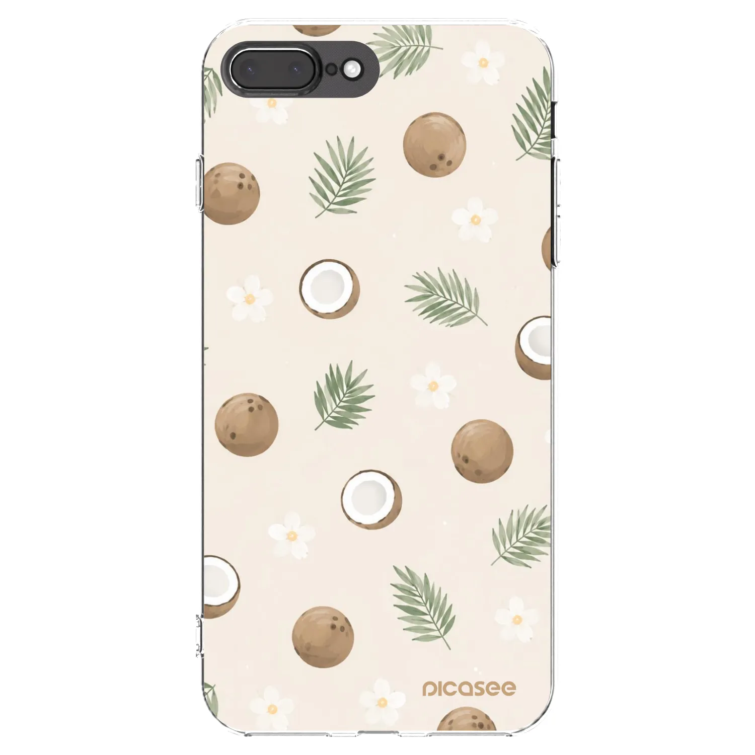 Picasee átlátszó szilikon tok az alábbi mobiltelefonokra Apple iPhone 8 Plus - Coconut Breeze