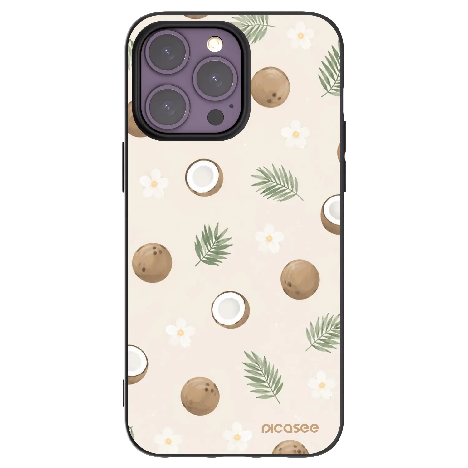 Picasee fekete szilikon tok az alábbi mobiltelefonokra Apple iPhone 14 Pro Max - Coconut Breeze