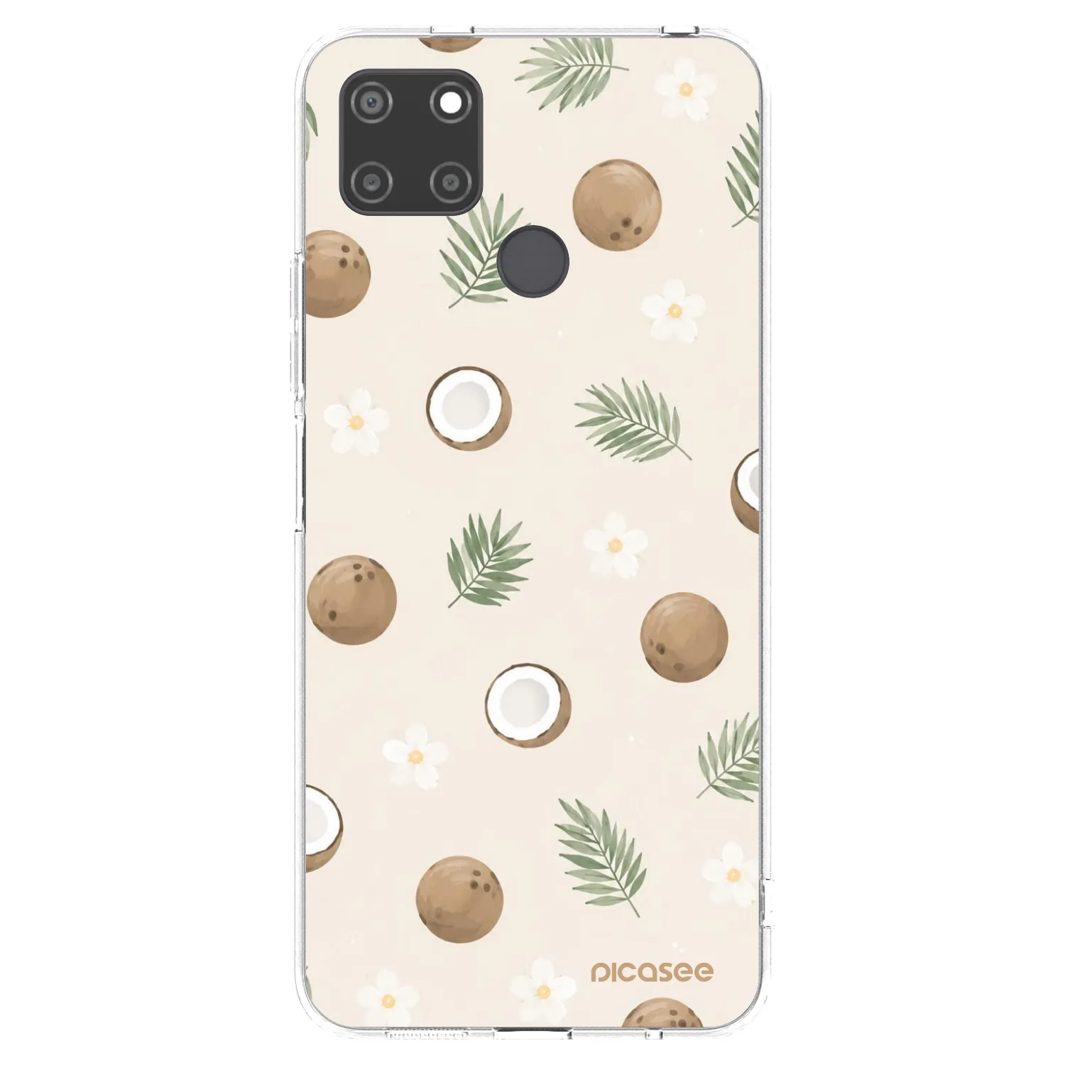 Picasee átlátszó szilikon tok az alábbi mobiltelefonokra Realme C21Y - Coconut Breeze