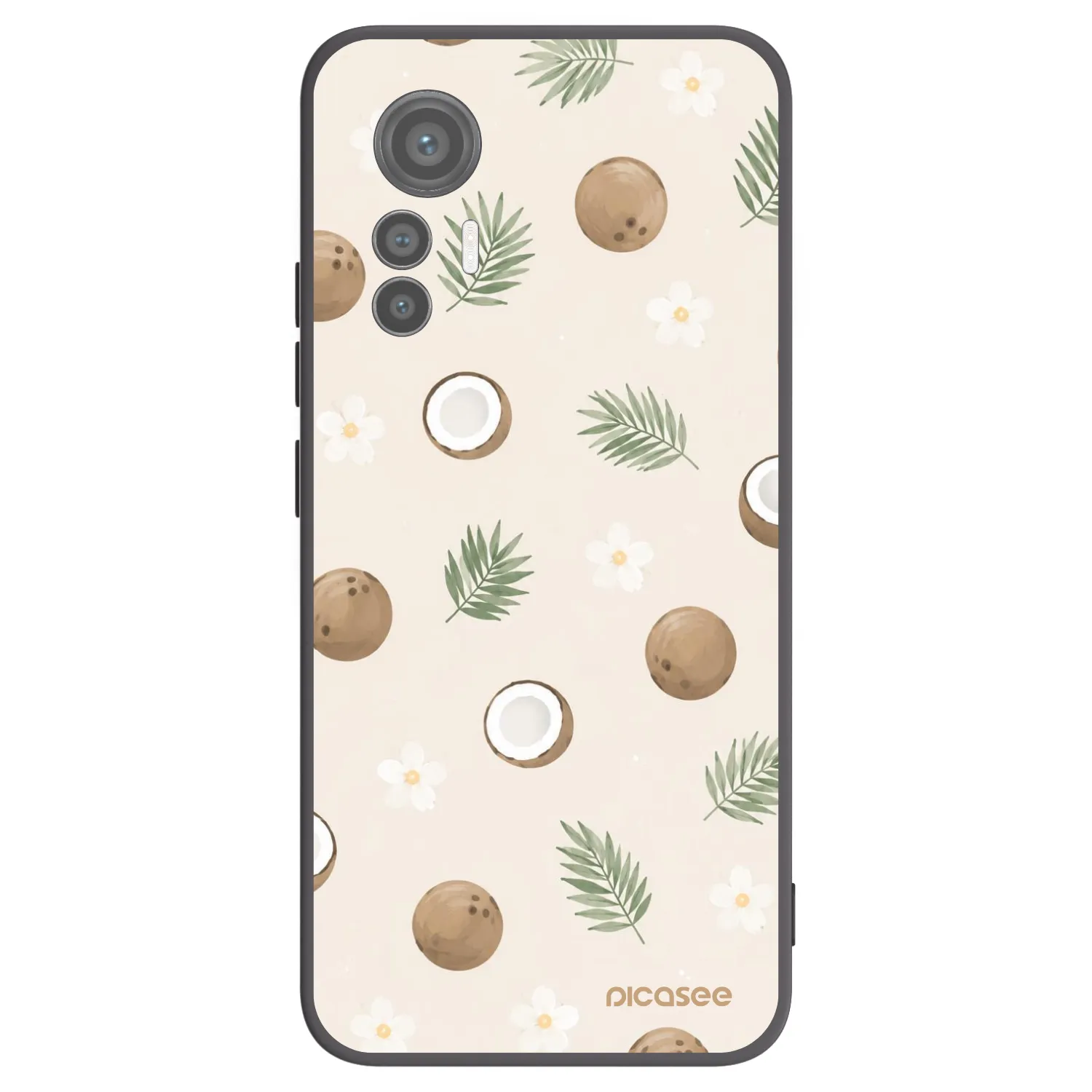 Picasee fekete szilikon tok az alábbi mobiltelefonokra Xiaomi 12 Lite - Coconut Breeze