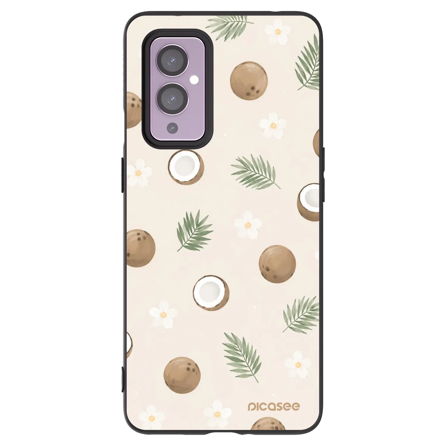 Picasee fekete szilikon tok az alábbi mobiltelefonokra OnePlus 9 - Coconut Breeze