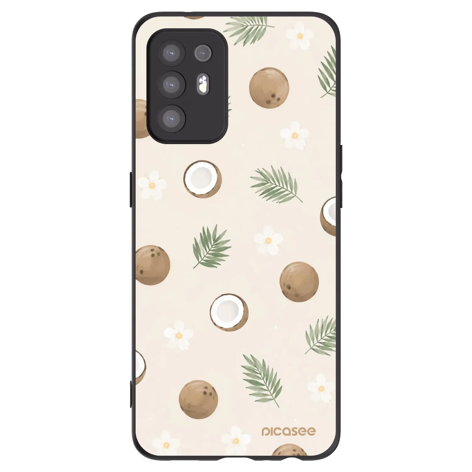 Picasee fekete szilikon tok az alábbi mobiltelefonokra OPPO A94 5G - Coconut Breeze