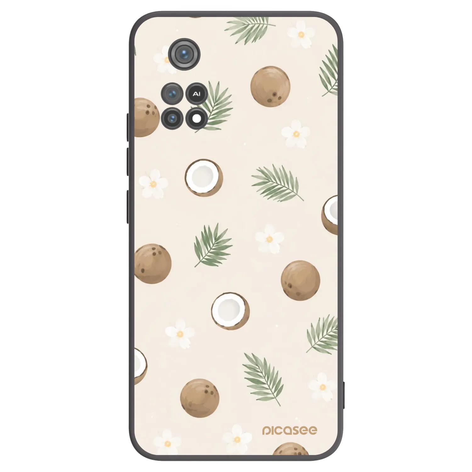 Picasee fekete szilikon tok az alábbi mobiltelefonokra Xiaomi Poco M4 Pro - Coconut Breeze
