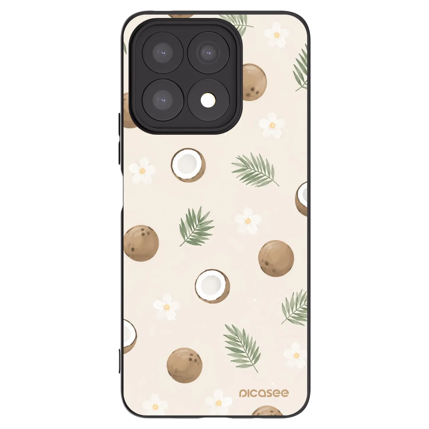 Picasee fekete szilikon tok az alábbi mobiltelefonokra Honor X8a - Coconut Breeze