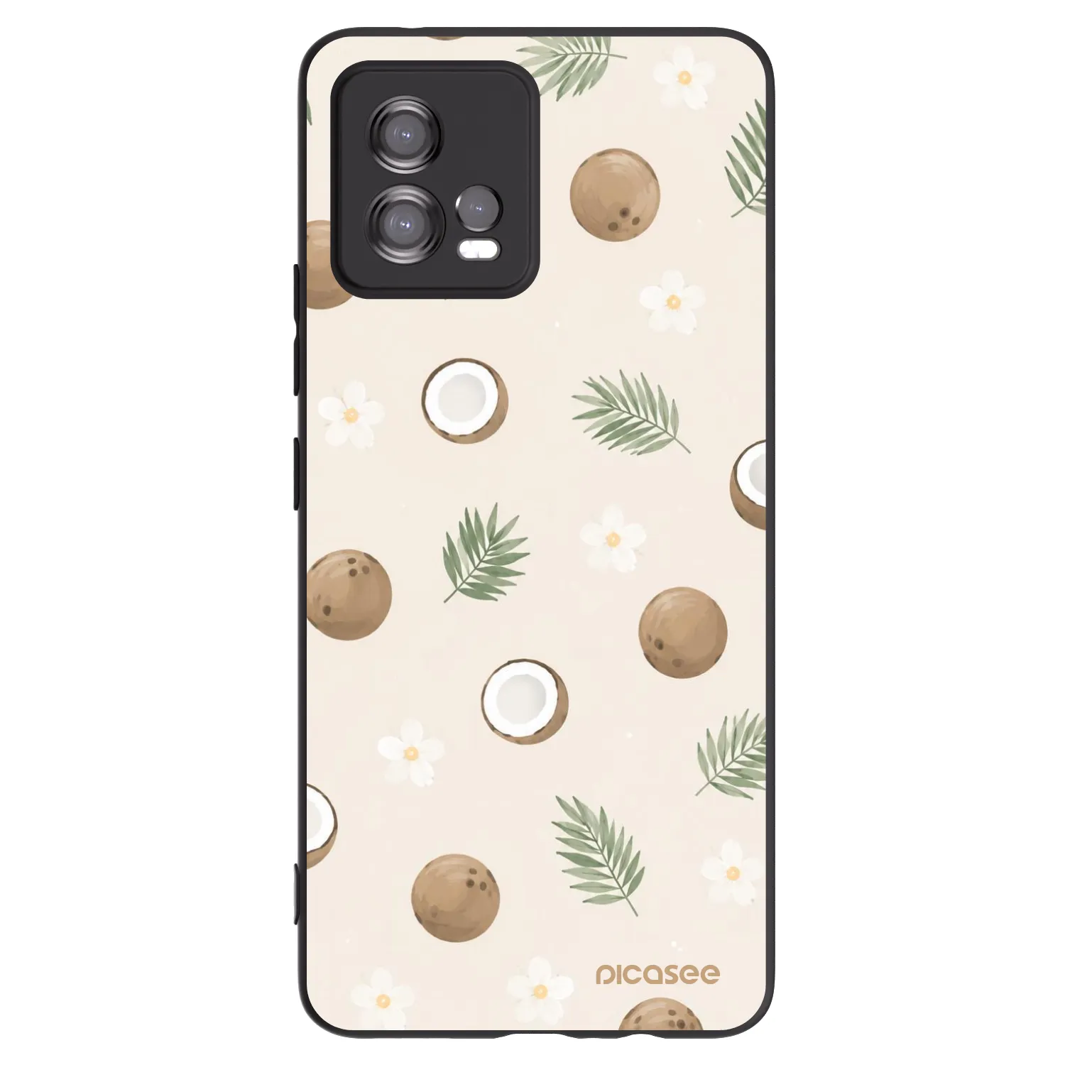 Picasee fekete szilikon tok az alábbi mobiltelefonokra Motorola Moto G72 - Coconut Breeze