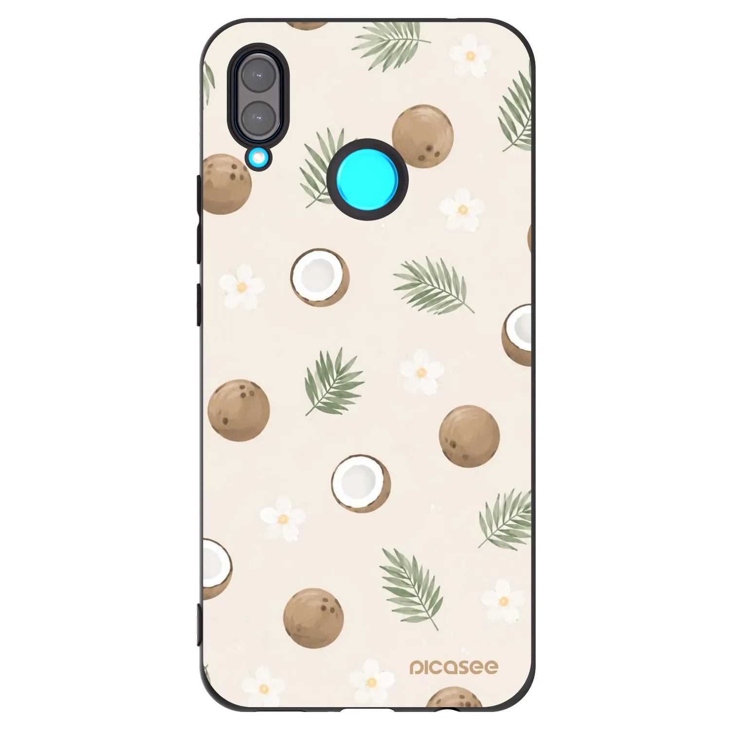 Picasee fekete szilikon tok az alábbi mobiltelefonokra Huawei Nova 3 - Coconut Breeze