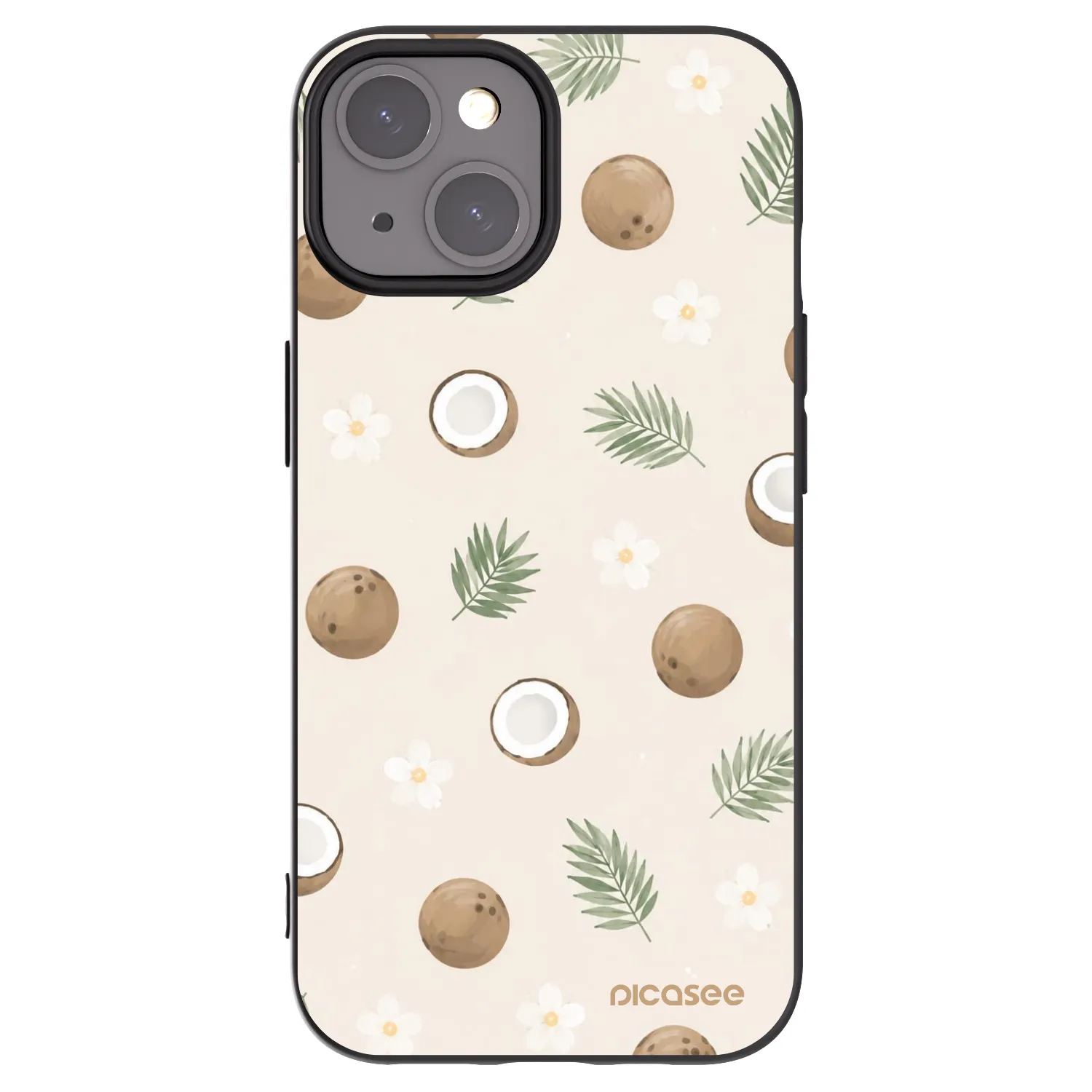 Picasee fekete szilikon tok az alábbi mobiltelefonokra Apple iPhone 15 - Coconut Breeze